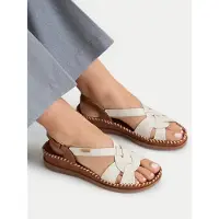 Pikolinos para mulher. W8K-1839C2 Sandálias de couro Cadaques branco (39), 1 a 3cm, Velcro, Casual