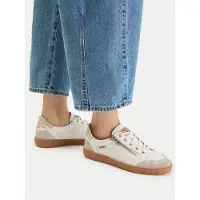 Pikolinos para mulher. W7B-6737C2 Ténis de couro Lanzarote em branco (36), Plano, Cordão, Zíper, Casual