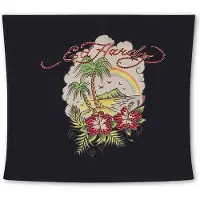 Ed Hardy Top 'Paradise' menta / abe / cor-de-rosa / preto