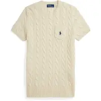 Ralph Lauren para mulher. 211A92271002 Jersey Trançado branco creme (XS), Casual, Algodão, Manga comprida
