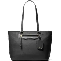 Michael Kors para mulher. 30S6GTVT2L Bolsa tote Jet Set Travel média de couro granulado preto (OSFA), Casual, Pele