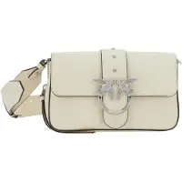 Pinko Mala de ombro 'Sac Rabat Love One Slouchy Zip Mini Vite Blanc' branco