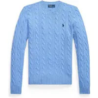 Ralph Lauren para mulher. 211971865004 Suéter de lã e cashmere azul (XS), Casual, Manga comprida