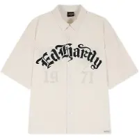 Ed Hardy Camisa ecru / cinzento claro / preto
