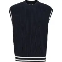 We fashion Colete de malha navy