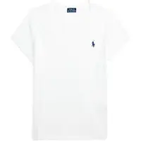 Ralph Lauren para mulher. 211B14611007 T-shirt branca com decote em V (XS), Branco, Casual, Algodão, Manga curta