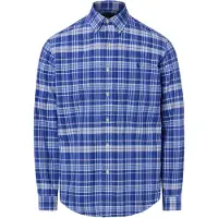 Ralph Lauren para homem. 710B22598001 Camisa oxford de xadrez Custom Fit azul (XL), Casual, Algodão, Manga comprida