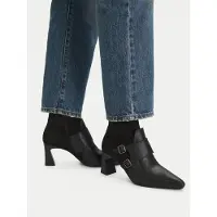 Hispanitas para mulher. HI254304 Botas de couro Atlanta preto (40), 5 a 8cm, Zíper, Casual