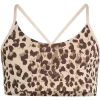 Adidas Top desportivo 'ANIMAL PRINT SPORT' bege / castanho escuro