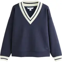 Next Sweatshirt navy / branco