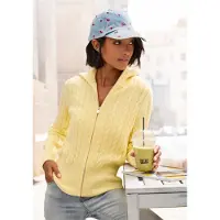 LASCANA Casaco de malha amarelo claro