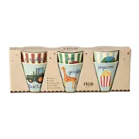 Rice Conjunto De Copos Abc Print 160 Ml