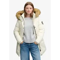 Superdry para mulher. W5011786A Parka Everest branco (S), Casual, Polister Reciclado, Sustentável