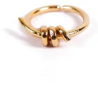Les Reines Anel 'Ferry Knot' ouro
