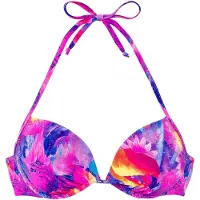 Venice beach Top de biquíni azul ultramarinho / orquídea / laranja / vermelho escuro