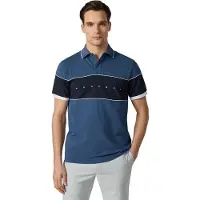 Hackett London para homem. HM5600192 Polo Hs Multi azul (S), Casual, Algodão, Manga curta