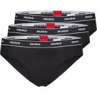 HUGO Cueca 'TRIPLET BRIEF STRIPE' vermelho / preto / branco