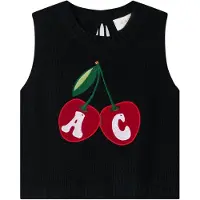 Another Cotton Lab Top de malha 'Cherry' verde / vermelho / preto / branco