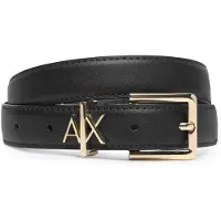 Armani Exchange para mulher. 9411824R75900020 Cinto de couro preto (95cm), Casual, Clássico, Pele