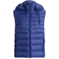 Ralph Lauren para mulher. 211958935500 Colete dobrável hidrófugo azul (M), Casual, Náilon