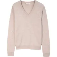 GOBI Cashmere Pullover 'Women's Essential Cashmere V-Neck Sweater' branco natural