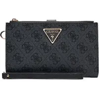 GUESS Carteiras 'LAUREL II SLG DBL ZIP ORGNZR' cinzento / preto