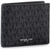 Michael Kors para homem. 39F9LGYF3B Carteira Greyson preta (OSFA), Preto, Casual, PVC
