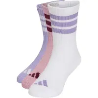 Adidas Embalagem com 3 pares de Meias de Cano Médio Amortecidas 3 Riscas para crianças