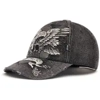 Ed Hardy Boné 'Brave Hearts' cinzento / preto denim / branco
