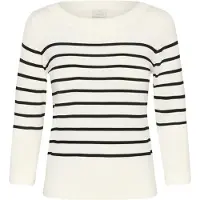 Kaffe Pullover 'Lizza' preto / branco