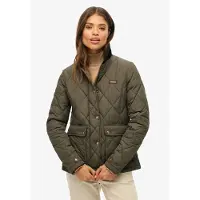 Superdry para mulher. W5011957A Casaco com cordão e forro verde (S), Casual, Polister Reciclado, Sustentável