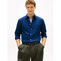Tommy Hilfiger Camiseta De Manga Comprida Linen Blend Solid