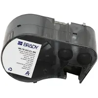 Brady M5-78-432-CL-BK etiquetas de poliéster preto sobre transparente 25,4 mm x 48,26 mm