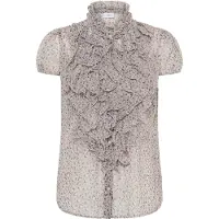 Saint tropez Blusa 'Lilja' cinzento / oliveira / vermelho escuro