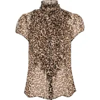 Saint tropez Blusa 'Lilja' estuque / castanho / preto