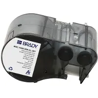 Brady M5C-1500-595-CL-WT etiquetas de vinil branco sobre transparente 38,10 mm x 6,10 m