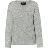 Faina Pullover 'Koosh' acinzentado / branco pérola