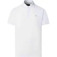 Hackett London para homem. HM562363 Polo piqué fit slim fit branco (S), Casual, Algodão, Manga curta