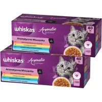 Whiskas Saquetas Aromáticas Mistura De Sabores Comida Húmida Para Gatos 85g 40 Unidades