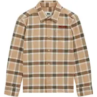 We fashion Camisa bege / castanho / cinzento claro / cinzento escuro