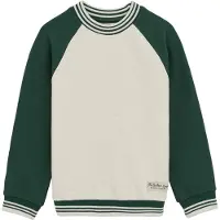 We fashion Sweatshirt marfim / verde escuro