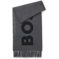 BOSS Cachecóis 'Rikard' cinzento escuro / preto