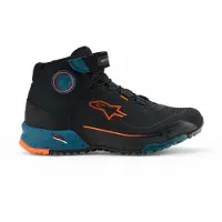 Alpinestars CR-X DS Sapatilhas Preto/Azul-turquesa/Laranja néon 8