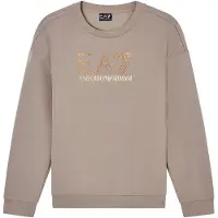 EA7 para mulher. 7W001488_AF24375 Moletom Logo Series cinza (M), Casual, Modal, Manga comprida
