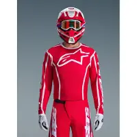 Alpinestars Fluid Apex MX Jersey Vermelho/Branco L homens