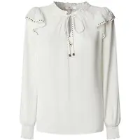 Pepe Jeans para mulher. PL3051286 Blusa Miriam branca (M), Branco, Casual, Poliéster, Manga comprida