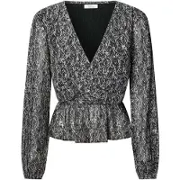 Pepe Jeans para mulher. PL3051290 Blusa Lethe preta (XL), Preto, Casual, Poliéster, Manga comprida