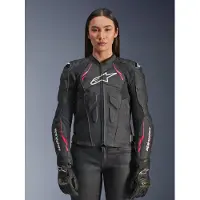 Alpinestars Casaco de cabedal de senhora Dusk Preto/Cor-de-rosa 36