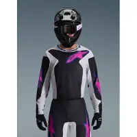 Alpinestars Fluid Grid MX Jersey Preto/Cinzento/Lilás XL homens