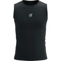 Compressport - Vestuário trail corrida - Trail Racing Tank M Black para Homem - Tamanho L - Preto